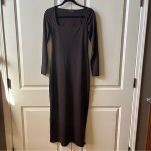 OFFLINE By Aerie Real Me XTRA Night Out Maxi Dress Chocolate Brown Size Medium